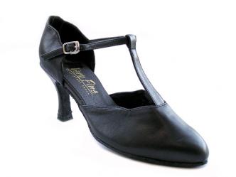 Dance shoes ladies black leather   